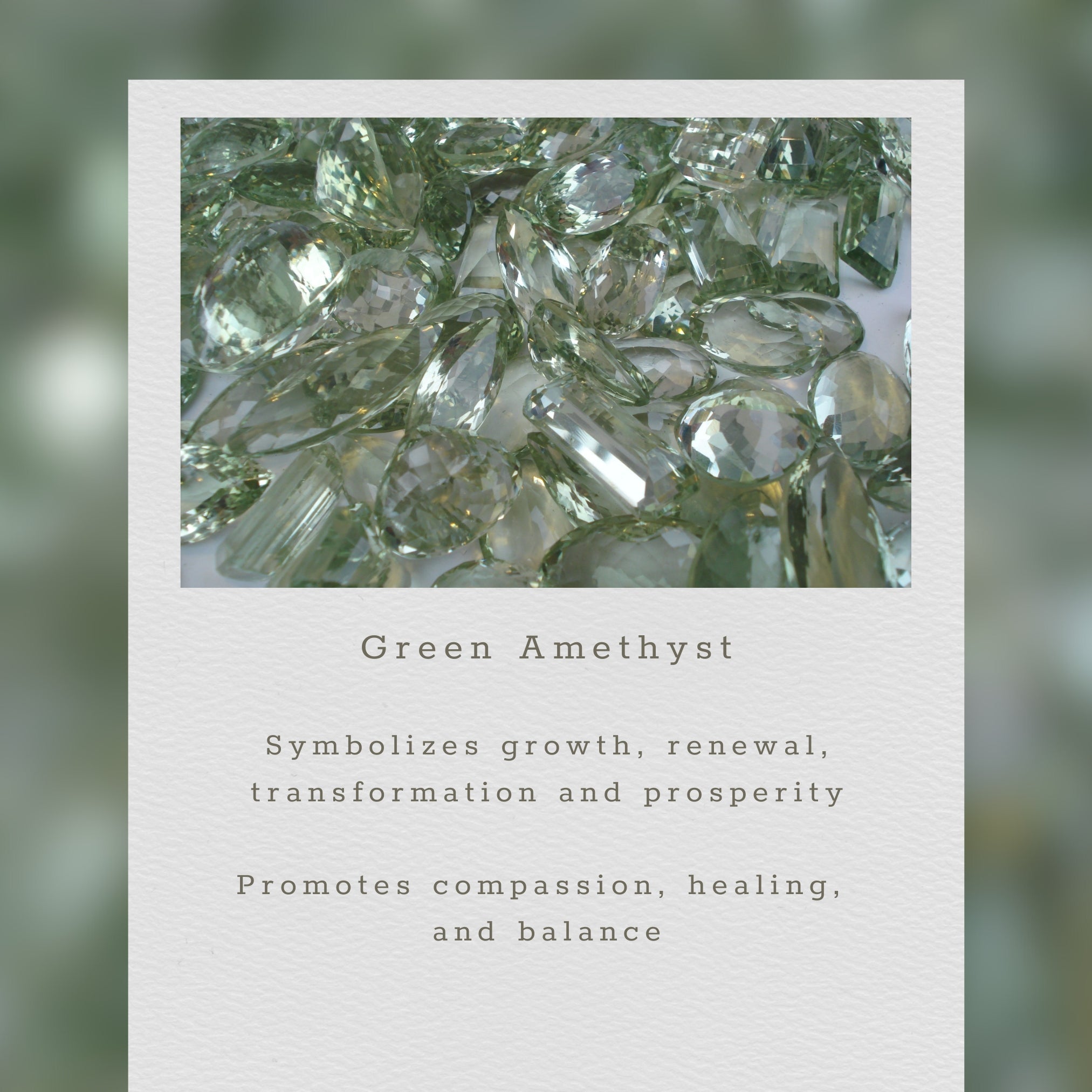 Green Amethyst Minimalist Necklace